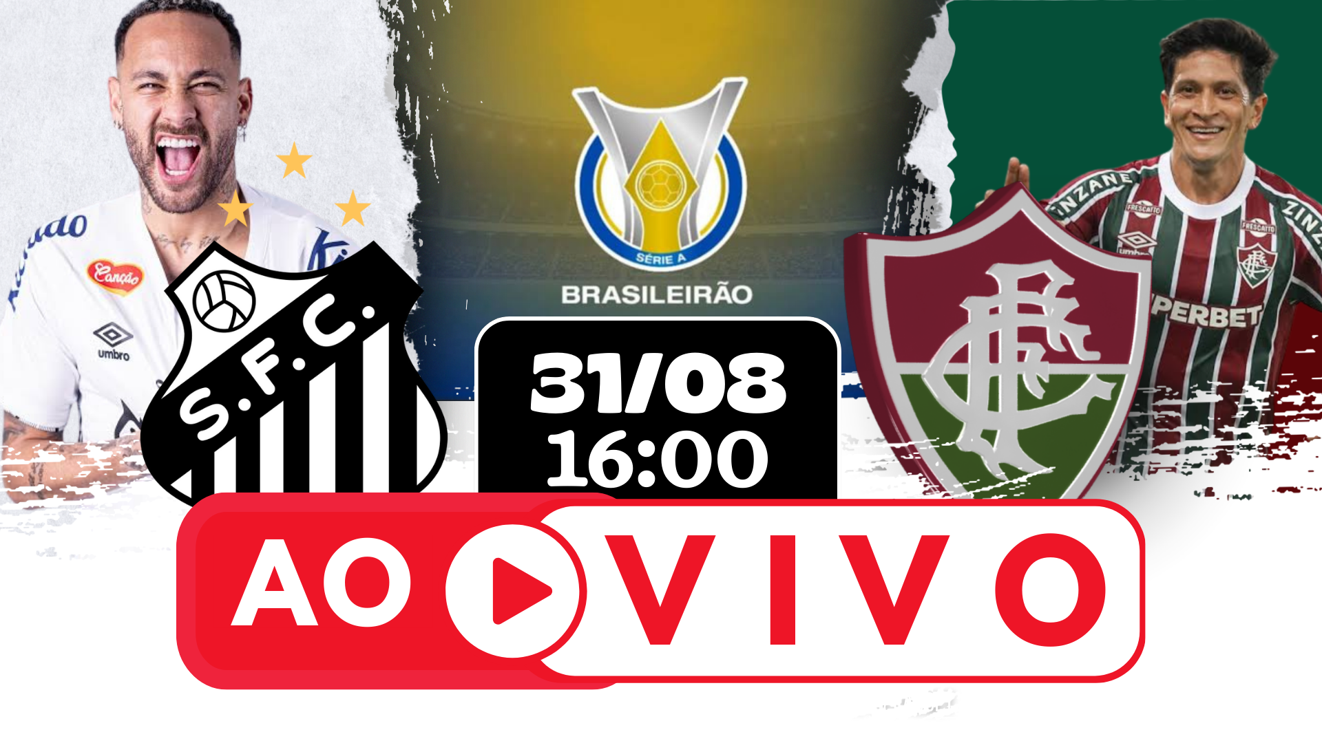 Santos Χ Fluminense ao vivo